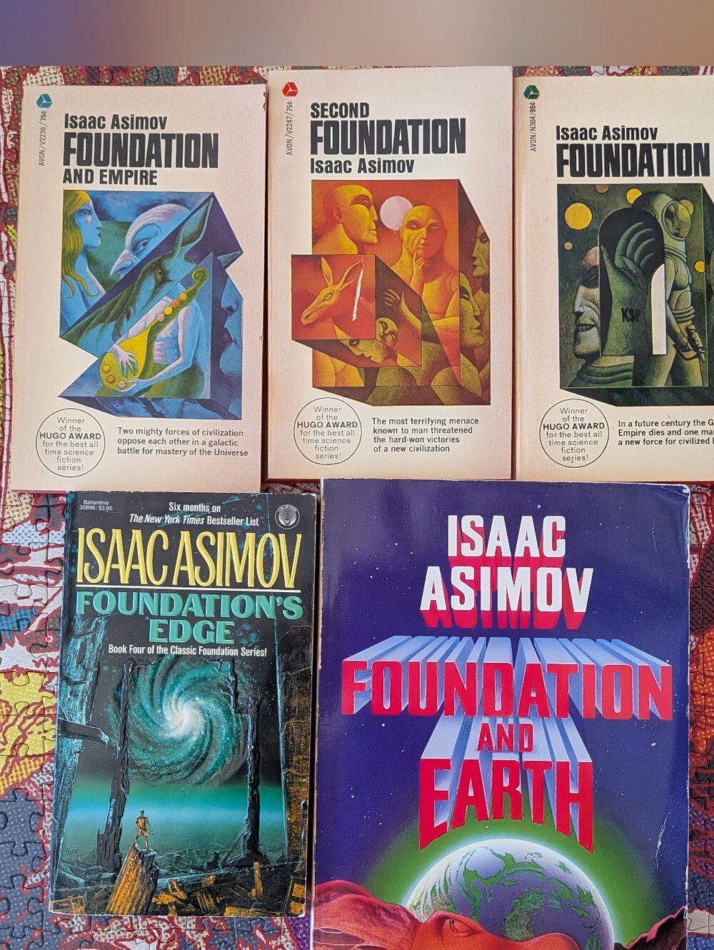 Isaac Asimov Foundation Series - 5 Vintage Books